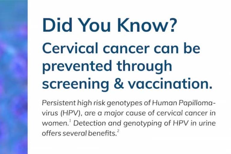 Cervical cancer screening infographic